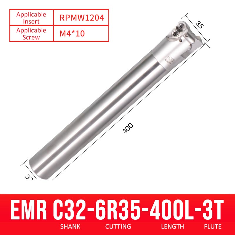 EMR C32-6R35-400-3T CNC Milling Cutter Tool Holder Ball Nose Milling Cutter Shank Anti-vibration - Da Blacksmith