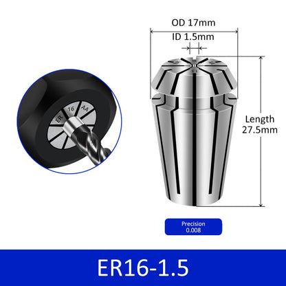 ER16-1.5 Elastic Collet Spring Chuck High Precision for Milling Cutter Engraving Machine - Da Blacksmith