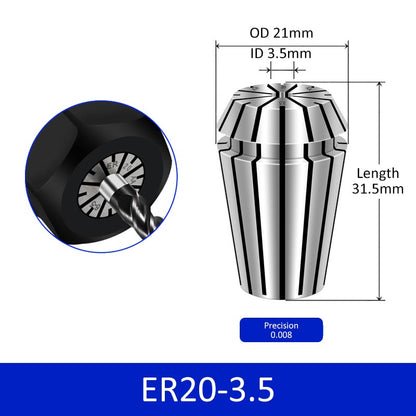 ER20-3.5 Elastic Collet Spring Chuck High Precision for Milling Cutter Engraving Machine - Da Blacksmith