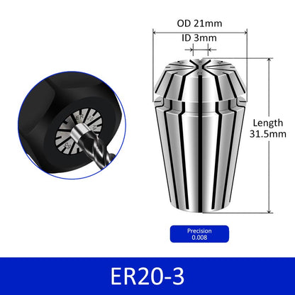 ER20-3 Elastic Collet Spring Chuck High Precision for Milling Cutter Engraving Machine - Da Blacksmith