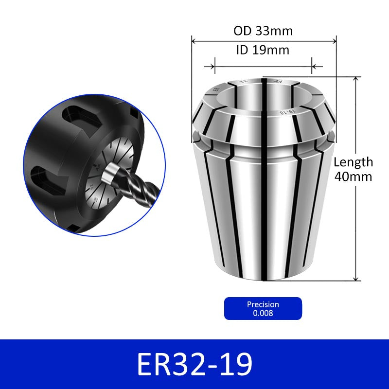 ER32-19 Elastic Collet Spring Chuck High Precision for Milling Cutter Engraving Machine - Da Blacksmith