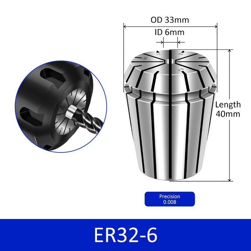 ER32-6 Elastic Collet Spring Chuck High Precision for Milling Cutter Engraving Machine - Da Blacksmith