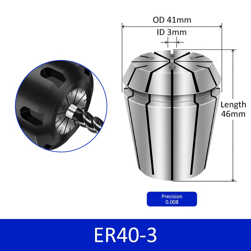 ER40-3 Elastic Collet Spring Chuck High Precision for Milling Cutter Engraving Machine - Da Blacksmith