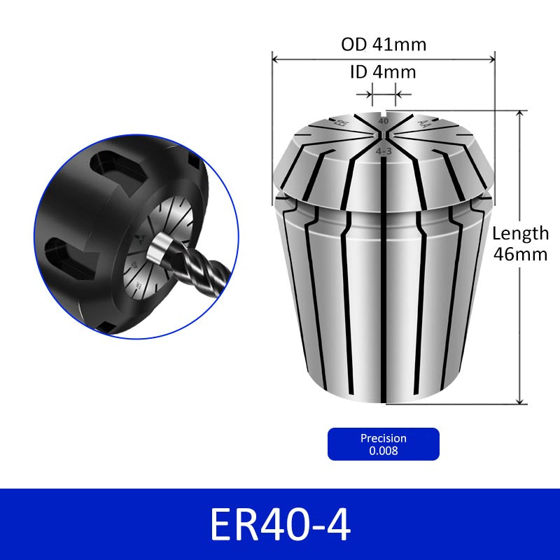ER40-4 Elastic Collet Spring Chuck High Precision for Milling Cutter Engraving Machine - Da Blacksmith