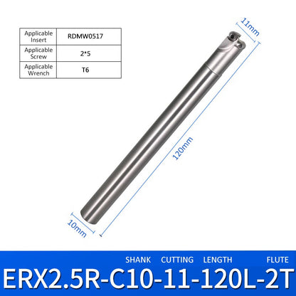 ERX 2.5R-C10-11-120-2T Machining Center Milling Cutter Tool Holder for Small Parts - Da Blacksmith