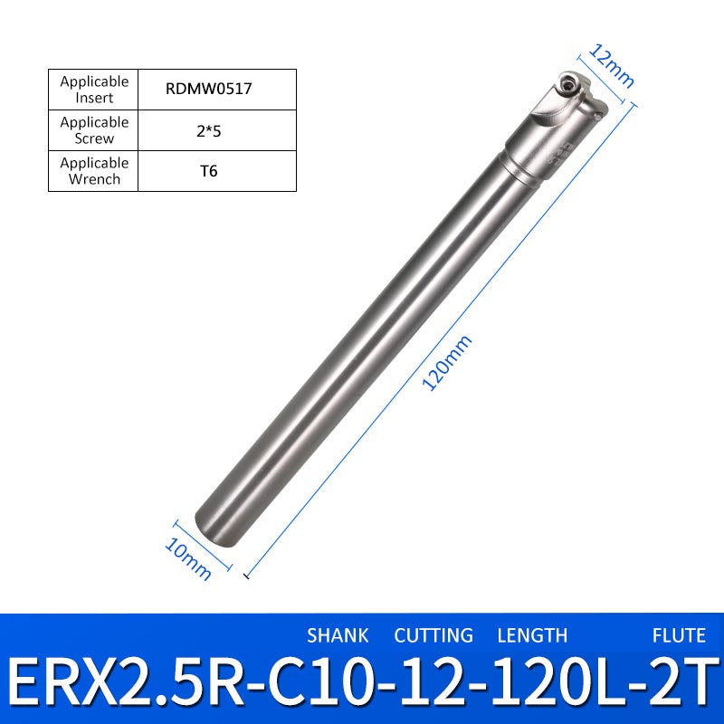 ERX 2.5R-C10-12-120-2T Machining Center Milling Cutter Tool Holder for Small Parts - Da Blacksmith