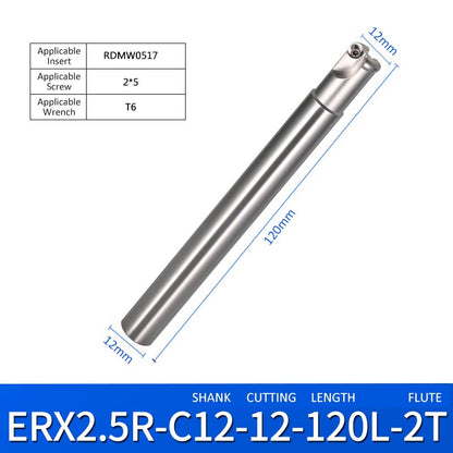 ERX 2.5R-C12-12-120-2T Machining Center Milling Cutter Tool Holder for Small Parts - Da Blacksmith