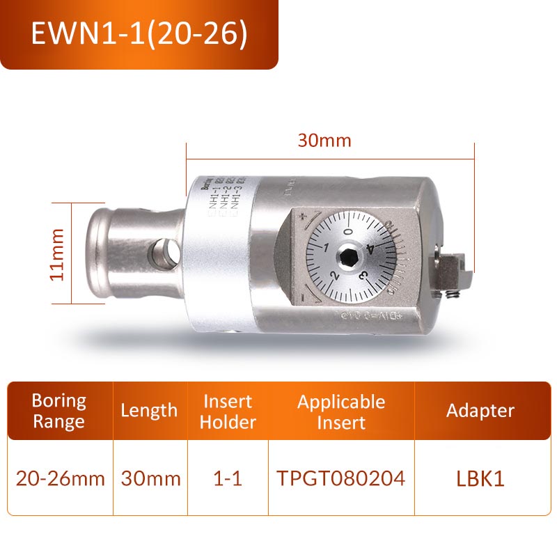 EWN1-1(20-26) Fine Boring Cutter Tuning Head Adjustable Tool Holder - Da Blacksmith