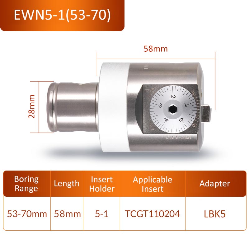 EWN5-1(53-70) Fine Boring Cutter Tuning Head Adjustable Tool Holder - Da Blacksmith