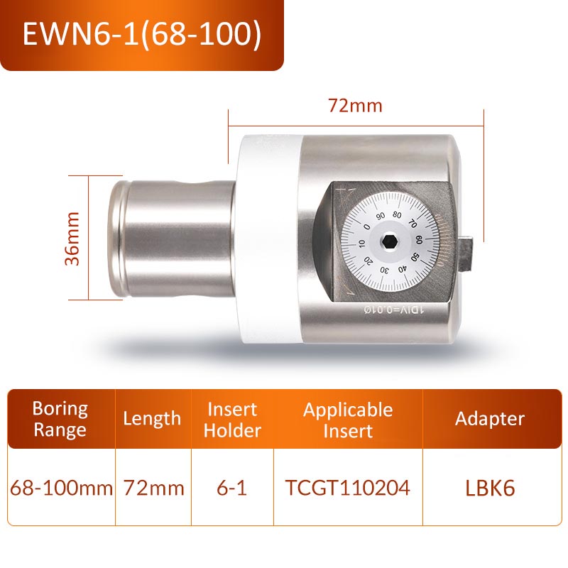 EWN6-1(68-100) Fine Boring Cutter Tuning Head Adjustable Tool Holder - Da Blacksmith