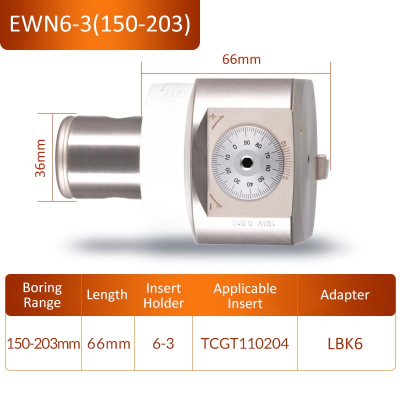 EWN6-3(150-203) Fine Boring Cutter Tuning Head Adjustable Tool Holder - Da Blacksmith