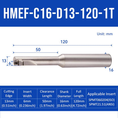 HMEF Square End Countersink Boring Tool Holder HMEF-C16-D13-120-1T - Da Blacksmith