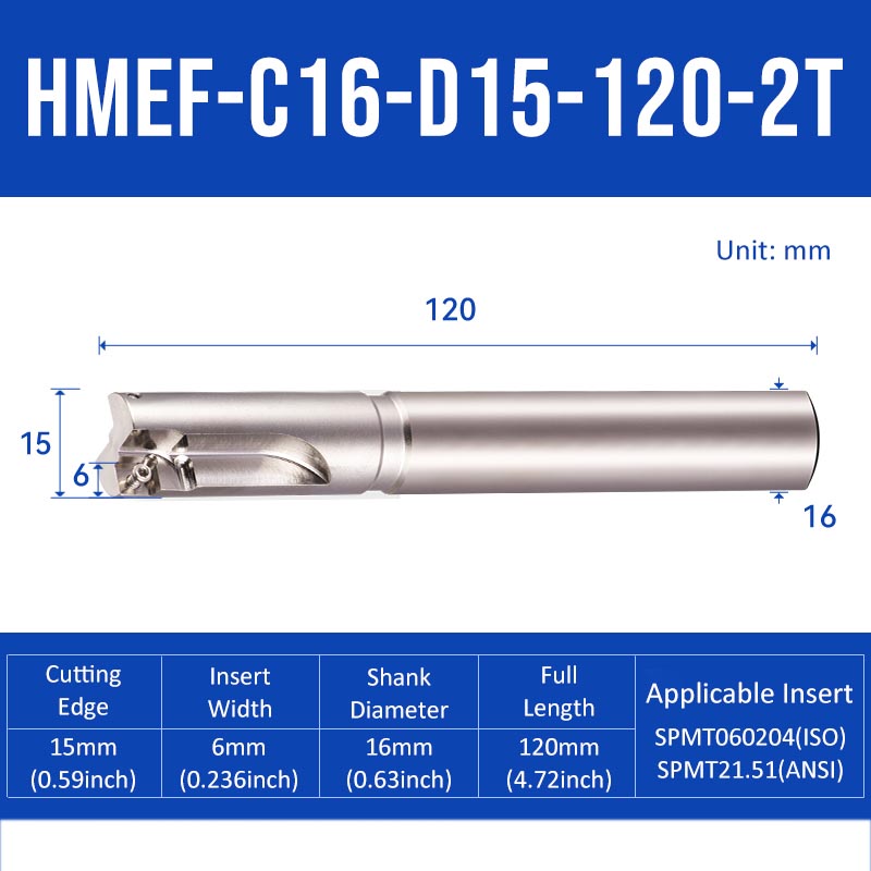 HMEF Square End Countersink Boring Tool Holder HMEF-C16-D15-120-2T - Da Blacksmith