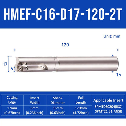 HMEF Square End Countersink Boring Tool Holder HMEF-C16-D17-120-2T - Da Blacksmith