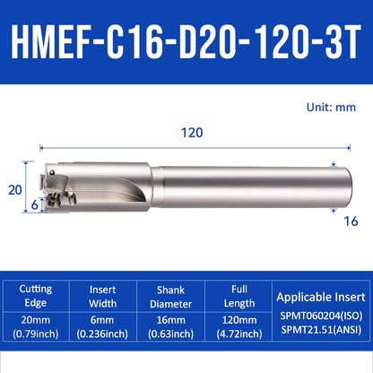 HMEF Square End Countersink Boring Tool Holder HMEF-C16-D20-120-3T - Da Blacksmith