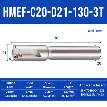 HMEF Square End Countersink Boring Tool Holder HMEF-C20-D21-130-3T - Da Blacksmith