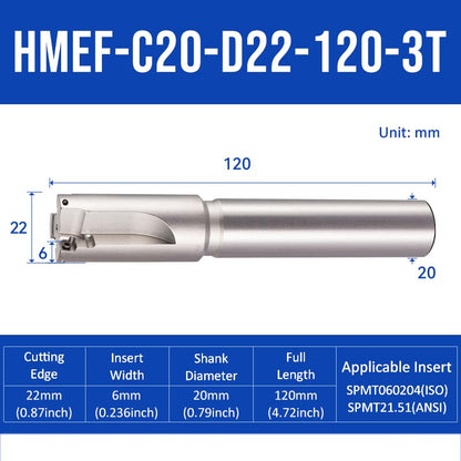 HMEF Square End Countersink Boring Tool Holder HMEF-C20-D22-120-3T - Da Blacksmith