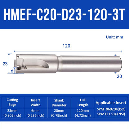 HMEF Square End Countersink Boring Tool Holder HMEF-C20-D23-120-3T - Da Blacksmith