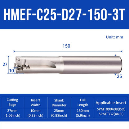 HMEF Square End Countersink Boring Tool Holder HMEF-C25-D27-150-3T - Da Blacksmith