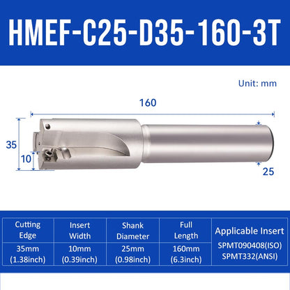 HMEF Square End Countersink Boring Tool Holder HMEF-C25-D35-160-3T - Da Blacksmith