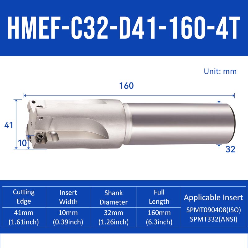 HMEF Square End Countersink Boring Tool Holder HMEF-C32-D41-160-4T - Da Blacksmith