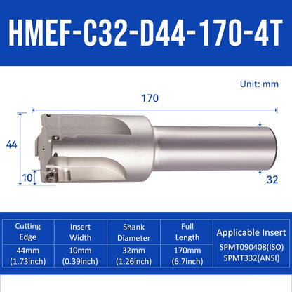 HMEF Square End Countersink Boring Tool Holder HMEF-C32-D44-170-4T - Da Blacksmith