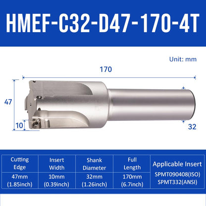 HMEF Square End Countersink Boring Tool Holder HMEF-C32-D47-170-4T - Da Blacksmith