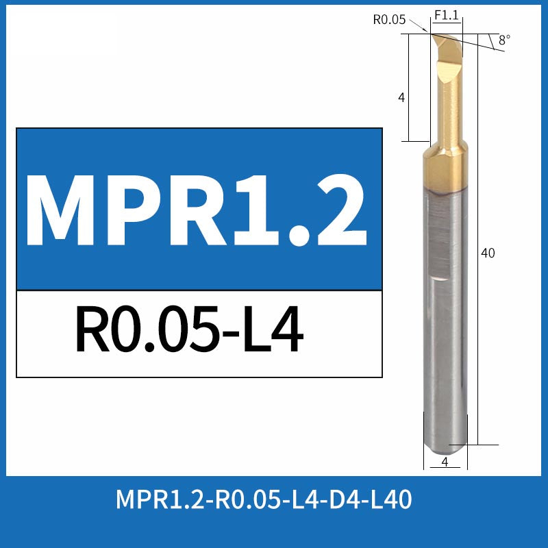 MPR1.2-R0.05-L4 CNC Solid Carbide I.O. Profile Boring Bar Internal Turning