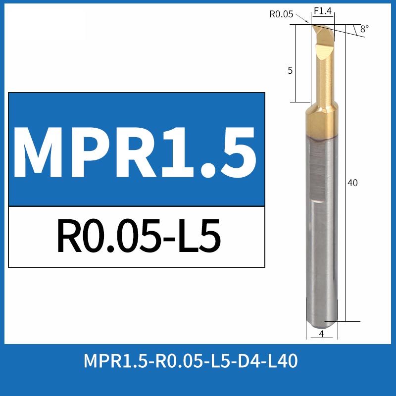 MPR1.5-R0.05-L5 CNC Solid Carbide I.O. Profile Boring Bar Internal Turning