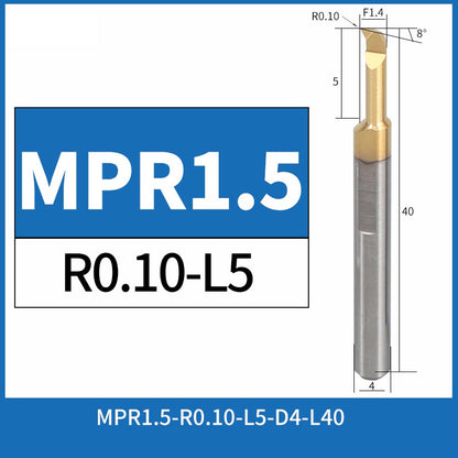 MPR1.5-R0.1-L5 CNC Solid Carbide I.O. Profile Boring Bar Internal Turning