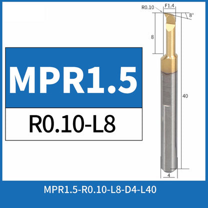 MPR1.5-R0.1-L8 CNC Solid Carbide I.O. Profile Boring Bar Internal Turning