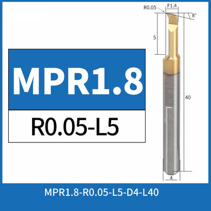 MPR1.8-R0.05-L5 CNC Solid Carbide I.O. Profile Boring Bar Internal Turning