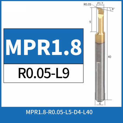 MPR1.8-R0.05-L9 CNC Solid Carbide I.O. Profile Boring Bar Internal Turning