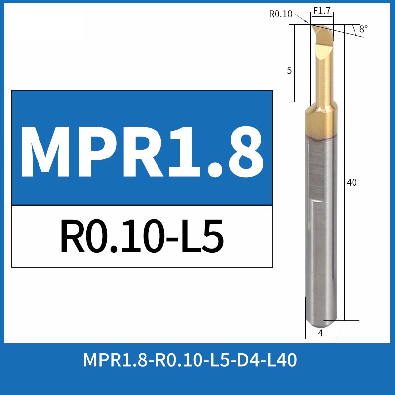 MPR1.8-R0.1-L5 CNC Solid Carbide I.O. Profile Boring Bar Internal Turning