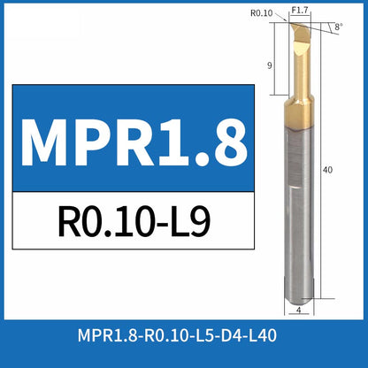 MPR1.8-R0.1-L9 CNC Solid Carbide I.O. Profile Boring Bar Internal Turning