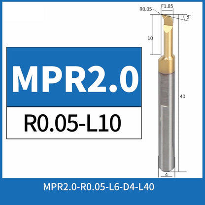 MPR2-R0.05-L10 CNC Solid Carbide I.O. Profile Boring Bar Internal Turning