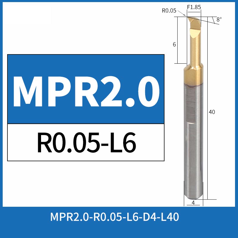 MPR2-R0.05-L6 CNC Solid Carbide I.O. Profile Boring Bar Internal Turning