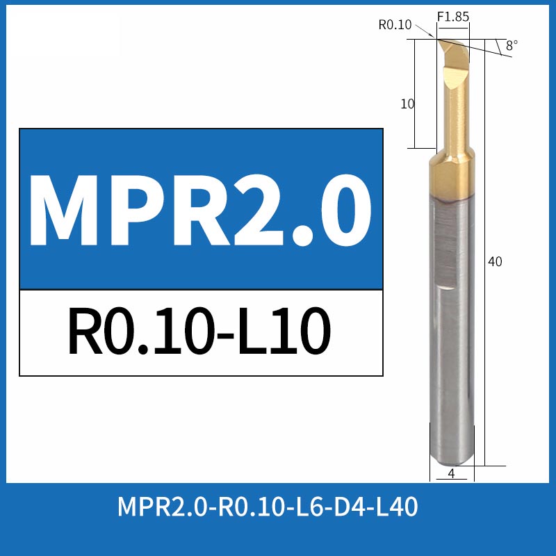 MPR2-R0.1-L10 CNC Solid Carbide I.O. Profile Boring Bar Internal Turning