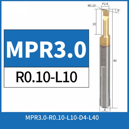 MPR3-R0.1-L10 CNC Solid Carbide I.O. Profile Boring Bar Internal Turning