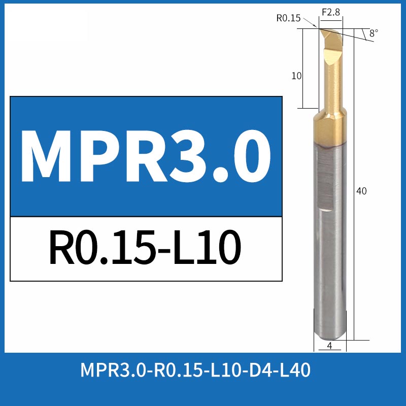 MPR3-R0.15-L10 CNC Solid Carbide I.O. Profile Boring Bar Internal Turning