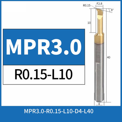 MPR3-R0.15-L10 CNC Solid Carbide I.O. Profile Boring Bar Internal Turning