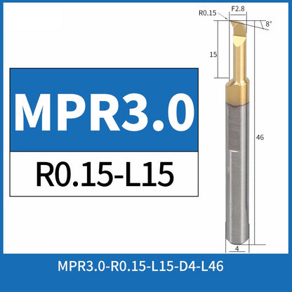 MPR3-R0.15-L15 CNC Solid Carbide I.O. Profile Boring Bar Internal Turning