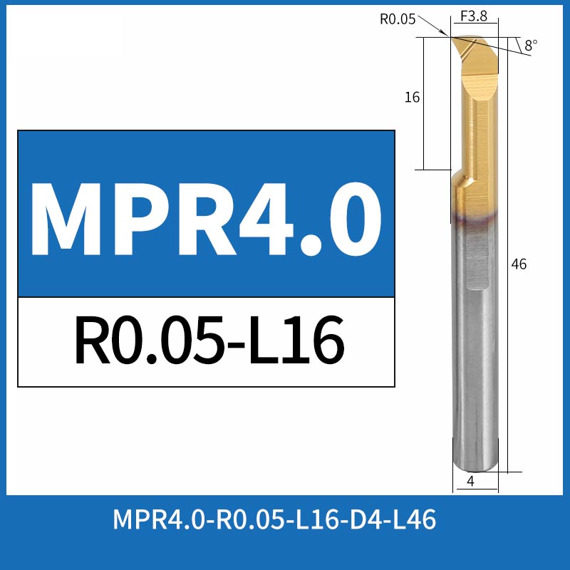 MPR4-R0.05-L16 CNC Solid Carbide I.O. Profile Boring Bar Internal Turning