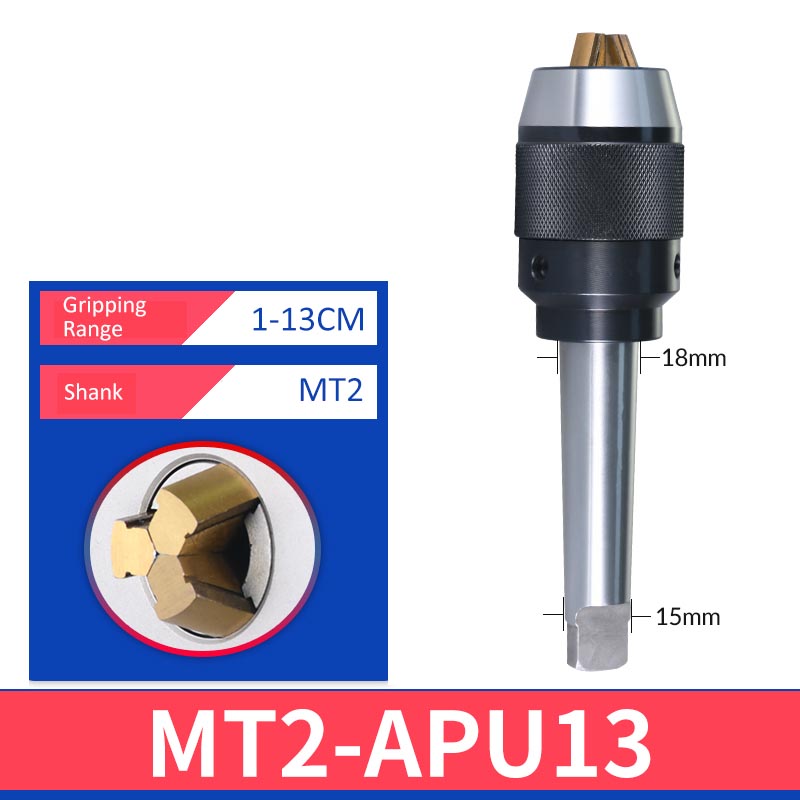 MT2-APU13 Milling Machine Self Tightening Drill Chuck - Da Blacksmith