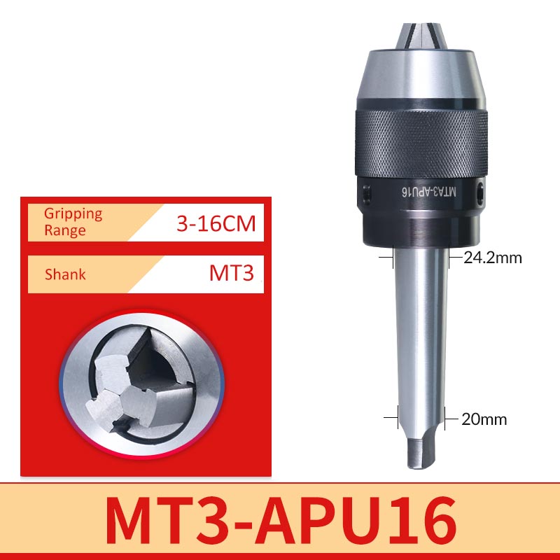 MT3-APU16 Milling Machine Self Tightening Drill Chuck - Da Blacksmith