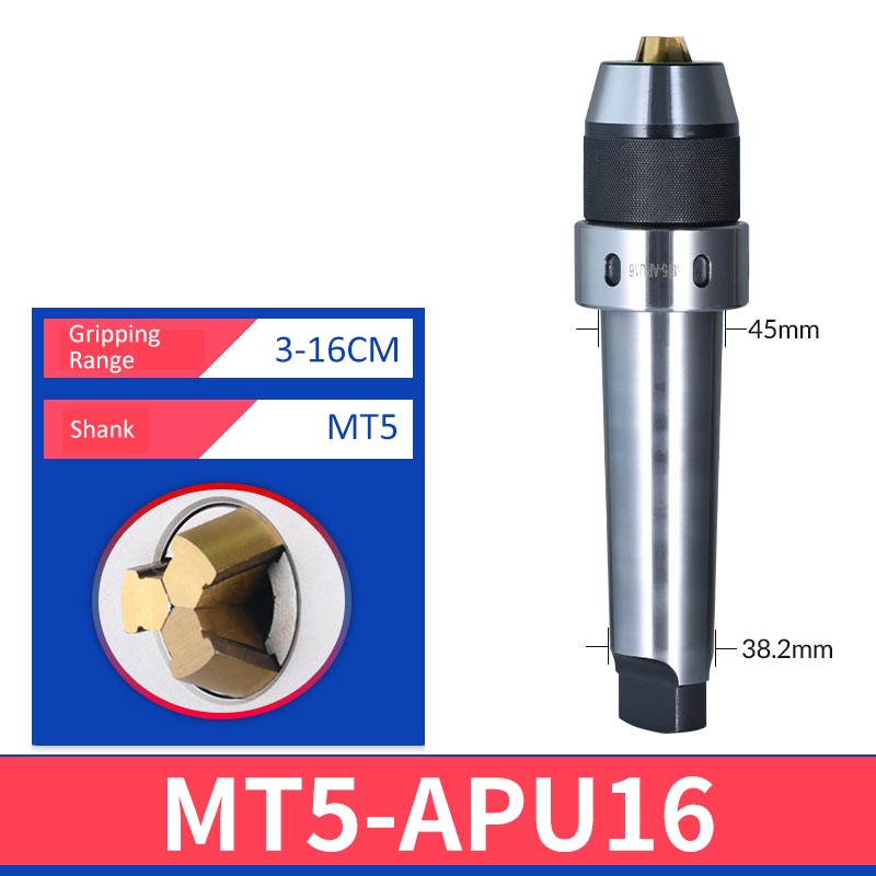 MT5-APU16 Milling Machine Self Tightening Drill Chuck - Da Blacksmith