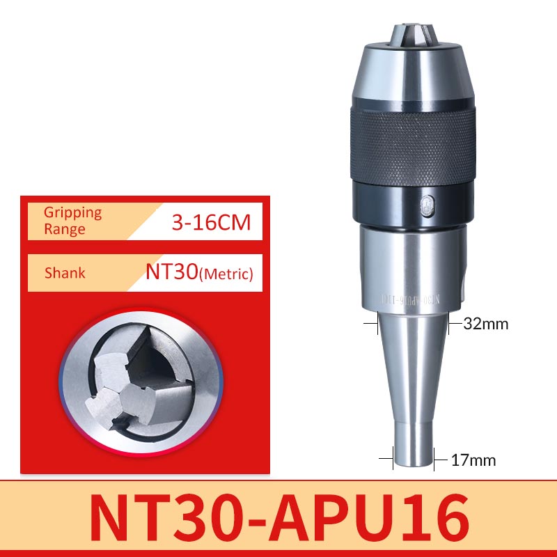 NT30-APU16 Milling Machine Self Tightening Drill Chuck - Da Blacksmith