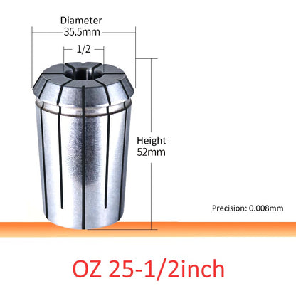 OZ25-1/2 High Accuracy OZ25 Collet Gripping Range 3-25mm - Da Blacksmith