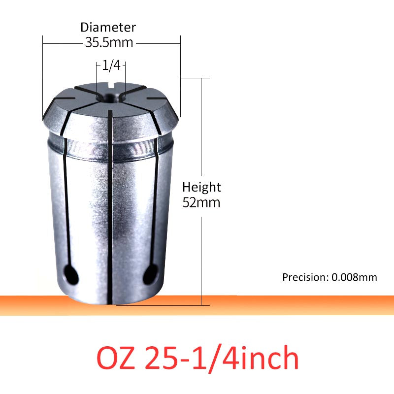 OZ25-1/4 High Accuracy OZ25 Collet Gripping Range 3-25mm - Da Blacksmith