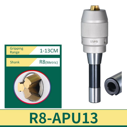 R8-APU13 Integrated Drill Chuck with Metric Thread - Da Blacksmith